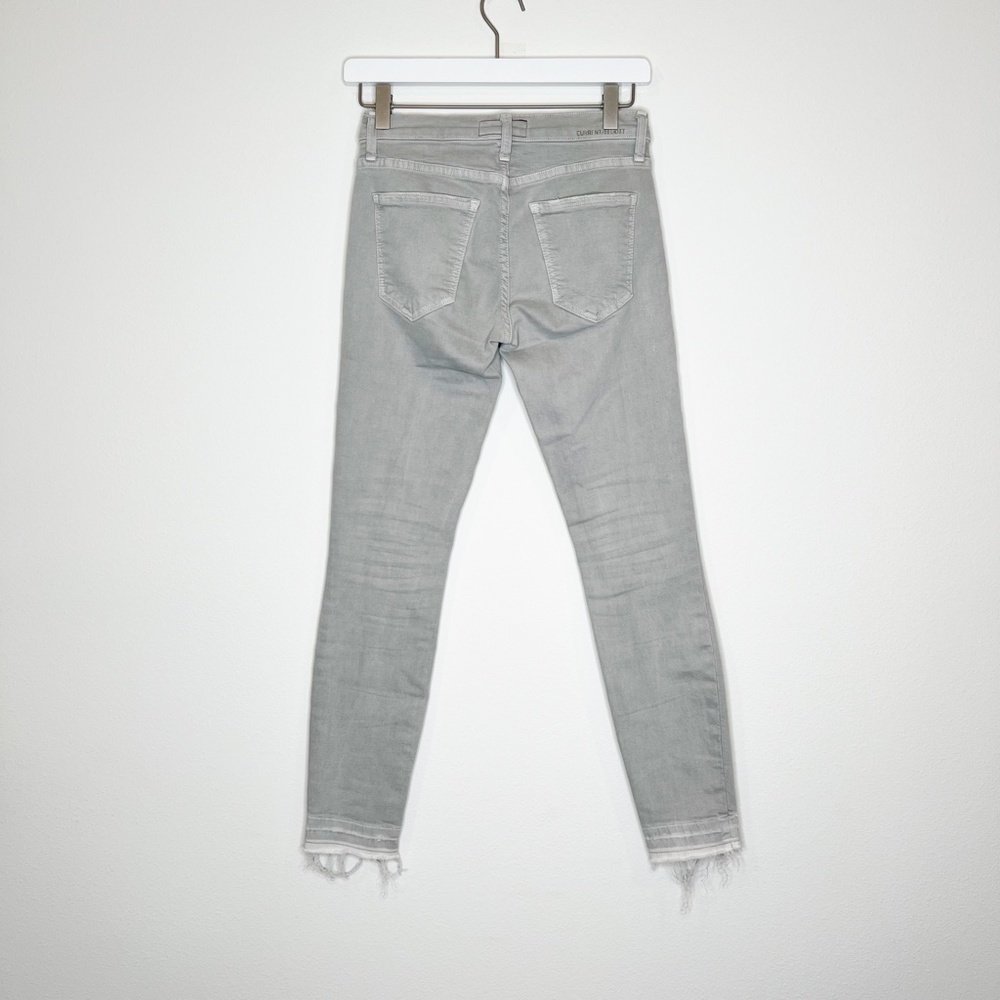 Current Elliott Jeans Stiletto Dillon Released Hem Raw Gray Light Wash Size 24 - Picture 9 of 10